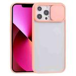 For iPhone 13 Sliding Camera Cover Design TPU Protective Case(Pink)