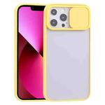 For iPhone 13 Sliding Camera Cover Design TPU Protective Case(Yellow)