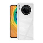 For Huawei Mate 30 Solid Color Shockproof PC Glass Case(White)