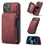 For iPhone 13 mini CaseMe C20 Multifunctional PC + TPU Protective Case with Holder & Card Slot & Wallet (Red)