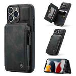 For iPhone 13 Pro CaseMe C20 Multifunctional PC + TPU Protective Case with Holder & Card Slot & Wallet (Black)