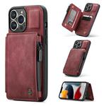 For iPhone 13 Pro Max CaseMe C20 Multifunctional PC + TPU Protective Case with Holder & Card Slot & Wallet (Red)