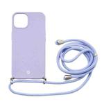 For iPhone 13 mini MOMAX All-inclusive TPU Shockproof Protective Case with Lanyard (Purple)