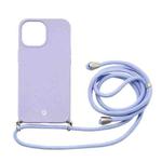 For iPhone 13 Pro MOMAX All-inclusive TPU Shockproof Protective Case with Lanyard (Purple)