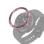 For Samsung Galaxy Watch4 Classic 42mm Smart Watch Steel Bezel Ring, A Version(Rose Pink Ring Black Letter)