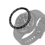 For Samsung Galaxy Watch4 Classic 42mm Smart Watch Steel Bezel Ring, E Version(Black Ring White Letter)