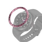 For Samsung Galaxy Watch4 Classic 42mm Smart Watch Steel Bezel Ring, E Version(Rose Pink Ring Black Letter)