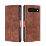 For Google Pixel 6 Skin Feel Crocodile Texture Magnetic Clasp Horizontal Flip PU Leather Case with Holder & Card Slots & Wallet(Brown)