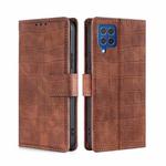 For Samsung Galaxy F62 / M62 Skin Feel Crocodile Texture Magnetic Clasp Horizontal Flip PU Leather Case with Holder & Card Slots & Wallet(Brown)