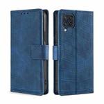 For Samsung Galaxy M32 Skin Feel Crocodile Texture Magnetic Clasp Horizontal Flip PU Leather Case with Holder & Card Slots & Wallet(Blue)