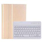 A06B Ultra-thin Detachable Bluetooth Keyboard Leather Case with Pen Slot & Holder for iPad mini 6 / mini 7(Gold)