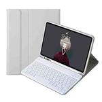 A06B Ultra-thin Detachable Bluetooth Keyboard Leather Case with Pen Slot & Holder for iPad mini 6 / mini 7(Grey)