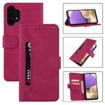 For Samsung Galaxy A32 5G Reverse Buckle Horizontal Flip PU Leather Case with Holder & Card Slot & Wallet(Wine Red)