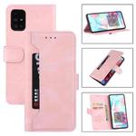 For Samsung Galaxy A41 Reverse Buckle Horizontal Flip PU Leather Case with Holder & Card Slot & Wallet(Rose Gold)