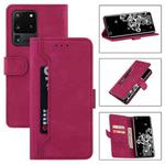 For Samsung Galaxy S20 Ultra Reverse Buckle Horizontal Flip PU Leather Case with Holder & Card Slot & Wallet(Wine Red)