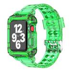 Glacier Transparent Jelly Strap Watch Band For Apple Watch Series 3 & 2 & 1 42mm(Transparent Green)