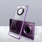 For Huawei Mate 30 Electroplated PC Glass Protective Case(Purple)