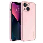 For iPhone 13 DUX DUCIS YOLO Series PU + PC + TPU All-inclusive Electroplating Shockproof Protective Case(Pink)