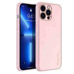 For iPhone 13 Pro DUX DUCIS YOLO Series PU + PC + TPU All-inclusive Electroplating Shockproof Protective Case (Pink)