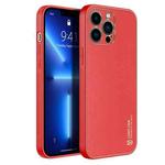 DUX DUCIS YOLO Series PU + PC + TPU All-inclusive Electroplating Shockproof Protective Case For iPhone 13 Pro Max(Red)