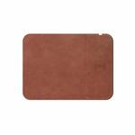 OJD-82 Multifunctional Foldable Wireless Charger Mouse Pad(Brown)