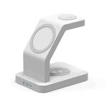 S6 3 In 1 Multi-function Magnetic Wireless Charger Stand for iPhone & iWatch & AirPods(White)