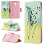 For Xiaomi Redmi 8A Colored Drawing Pattern Horizontal Flip PU Leather Case with Holder & Card Slots & Wallet(Feather Bird)