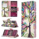 For Sony Xperia 5 / XZ5 Colored Drawing Pattern Horizontal Flip PU Leather Case with Holder & Card Slots & Wallet(Tree Of Life)