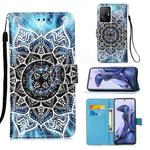 For Xiaomi Mi 11T Colored Drawing Pattern Plain Weave Horizontal Flip Leather Case with Holder & Card Slot & Wallet & Lanyard(Undersea Mandala)