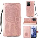 For Xiaomi Mi 11T Dream Catcher Printing Horizontal Flip Leather Case with Holder & Card Slots & Wallet & Lanyard(Rose Gold)
