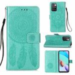 For Xiaomi Redmi 10 Dream Catcher Printing Horizontal Flip Leather Case with Holder & Card Slots & Wallet & Lanyard(Green)