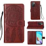 For Xiaomi Redmi 10 Dream Catcher Printing Horizontal Flip Leather Case with Holder & Card Slots & Wallet & Lanyard(Red)