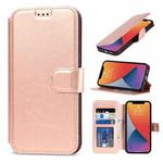 For iPhone 13 mini Shockproof PU + TPU Leather Case with Card Slots & Holder & Photo Frame & Wallet (Rose Gold)