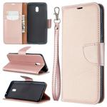 For Xiaomi Redmi  8A Litchi Texture Pure Color Horizontal Flip PU Leather Case with Holder & Card Slots & Wallet & Lanyard(Rose Gold)