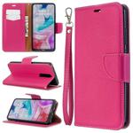 For Xiaomi Redmi  8 Litchi Texture Pure Color Horizontal Flip PU Leather Case with Holder & Card Slots & Wallet & Lanyard(Rose Red)