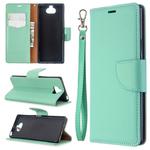 For Sony Xperia 20 Litchi Texture Pure Color Horizontal Flip PU Leather Case with Holder & Card Slots & Wallet & Lanyard(Green)