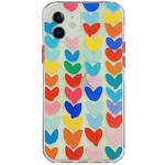 Shockproof TPU Pattern Protective Case For iPhone 12(Camouflage Small Love)