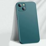 AG Matte Glass Liquid Silicone Skin Feel Magsafe Phone Case For iPhone 13(Dark Green)