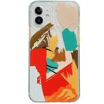 Shockproof TPU Pattern Protective Case For iPhone 12 mini(Circle Graffiti-Red)