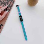 For Xiaomi Mi Band 6 / 5 Universal Two-color Silicone Replacement Wrist Band(Blue+Purple)