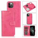 For iPhone 13 Pro Retro 2 in 1 Detachable Magnetic Horizontal Flip TPU + PU Leather Case with Holder & Card Slots & Photo Frame & Wallet (Rose Red)