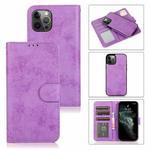 For iPhone 13 Pro Retro 2 in 1 Detachable Magnetic Horizontal Flip TPU + PU Leather Case with Holder & Card Slots & Photo Frame & Wallet (Purple)