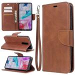 For Xiaomi Redmi 8 Lambskin Texture Pure Color Horizontal Flip PU Leather Case with Holder & Card Slots & Wallet & Lanyard(Brown)