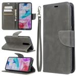 For Xiaomi Redmi 8 Lambskin Texture Pure Color Horizontal Flip PU Leather Case with Holder & Card Slots & Wallet & Lanyard(Gray)