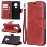 For Nokia 6.2 / 7.2 Lambskin Texture Pure Color Horizontal Flip PU Leather Case with Holder & Card Slots & Wallet & Lanyard(Red)