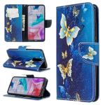 For Xiaomi Redmi 8 Colored Drawing Pattern Horizontal Flip Leather Case with Holder & Card Slots & Wallet(Gold Butterfly)