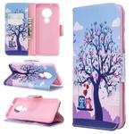 For Nokia 6.2 / 7.2 Colored Drawing Pattern Horizontal Flip Leather Case with Holder & Card Slots & Wallet(Two Owls)