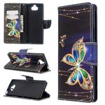 For Sony Xperia 20 Colored Drawing Pattern Horizontal Flip Leather Case with Holder & Card Slots & Wallet(Big Butterfly)