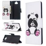 For Sony Xperia 20 Colored Drawing Pattern Horizontal Flip Leather Case with Holder & Card Slots & Wallet(Big Panda)