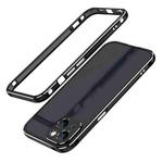 For iPhone 13 mini Aurora Series Lens Protector + Metal Frame Protective Case (Black Silver)